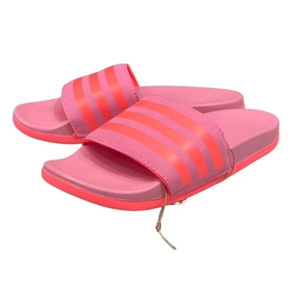 Adidas Adilette Comfort Slide Sandal Pink GV7887 Youth Kids Size 4x1 6x1 $30 New - Picture 1 of 7